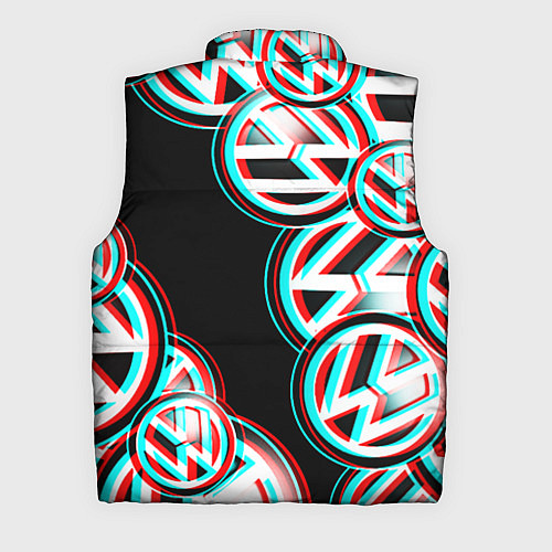 Мужской жилет Volkswagen glitch pattern / 3D-Красный – фото 2
