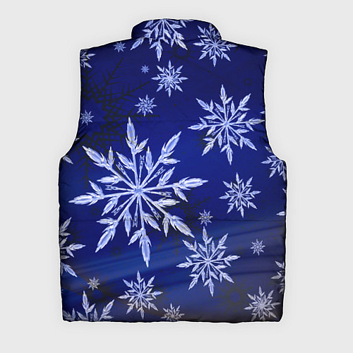 Мужской жилет Зима и снежинки / 3D-Черный – фото 2