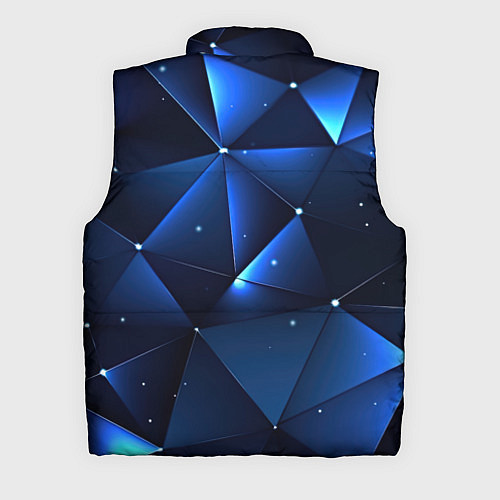Мужской жилет Синяя геометрическая абстракция / 3D-Красный – фото 2