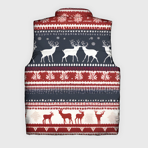 Мужской жилет Олени белые и красные свитер новогодний / 3D-Светло-серый – фото 2