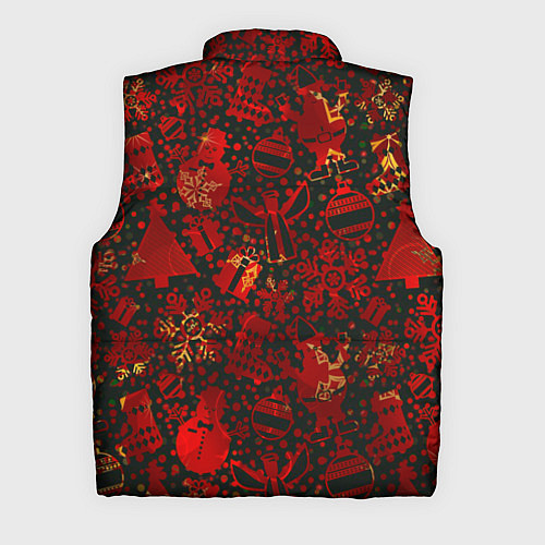 Мужской жилет Ёлочные игрушки и ёлки / 3D-Светло-серый – фото 2