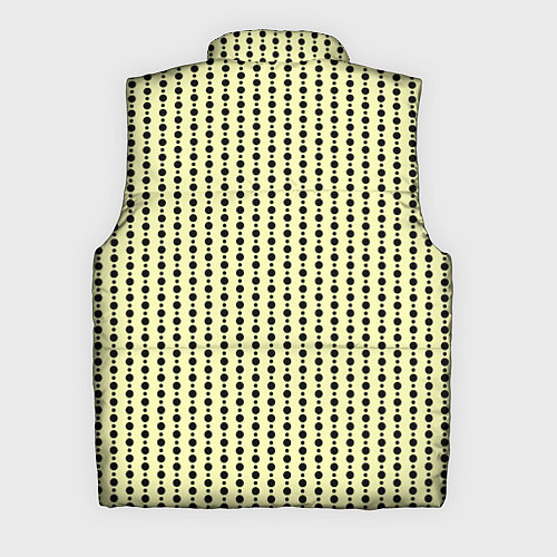 Мужской жилет Бледно-жёлтый полосы кружочки / 3D-Черный – фото 2