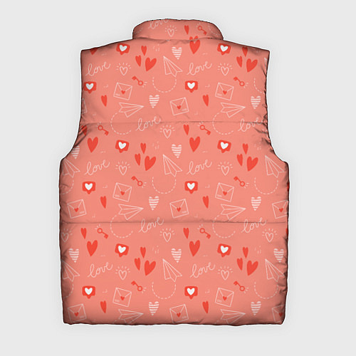 Мужской жилет Love heart message pattern / 3D-Красный – фото 2