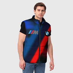Мужской жилет BMW sport абстракция, цвет: 3D-черный — фото 2