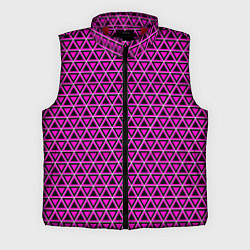 Мужской жилет Розовые и чёрные треугольники, цвет: 3D-красный