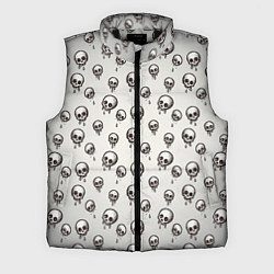Мужской жилет Мультяшные черепки абстрактный паттерн, цвет: 3D-черный