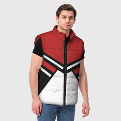 Мужской жилет Советский спорт с полосами, цвет: 3D-красный — фото 2