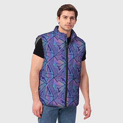 Мужской жилет Neon pattern, цвет: 3D-светло-серый — фото 2