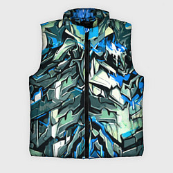 Мужской жилет Синий камень на чёрном фоне