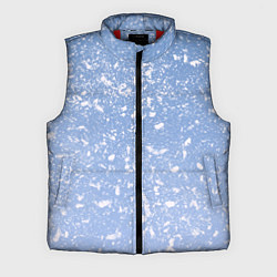 Мужской жилет Белые хлопья на голубом фоне