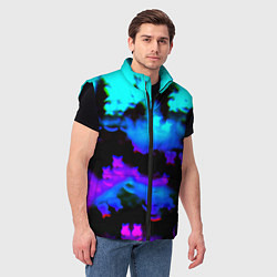 Мужской жилет Marshmello neon space, цвет: 3D-черный — фото 2