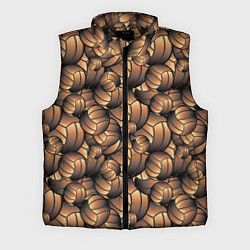 Мужской жилет Футбольные мячи узор, цвет: 3D-черный