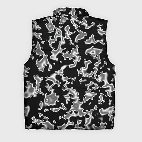 Мужской жилет Капли жидкого металла - камуфляж на чёрном / 3D-Черный – фото 2
