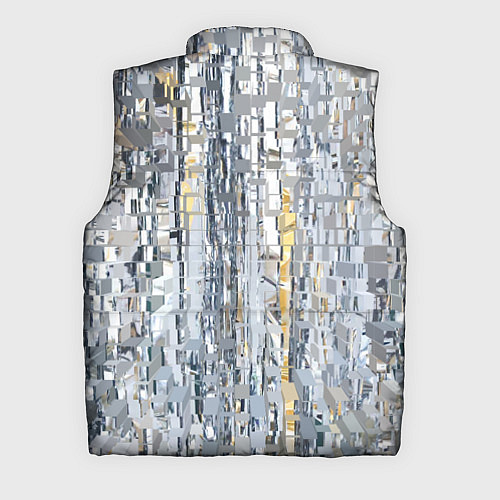 Мужской жилет Серебряные блоки / 3D-Черный – фото 2