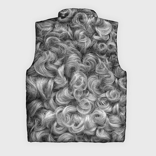 Мужской жилет Кудрявая шерсть баранов / 3D-Черный – фото 2