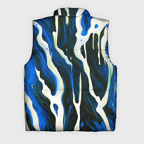 Мужской жилет Текучая краска белая и синяя / 3D-Красный – фото 2