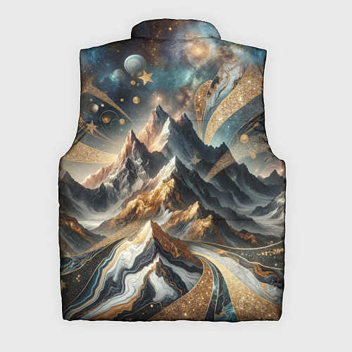 Мужской жилет Золотые горы / 3D-Черный – фото 2