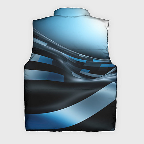 Мужской жилет Черно-синий абстрактный спортивный стиль / 3D-Черный – фото 2