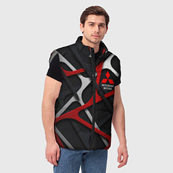 Мужской жилет Mitsubishi - texture, цвет: 3D-светло-серый — фото 2