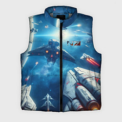 Мужской жилет Mass Effect - space neon, цвет: 3D-светло-серый