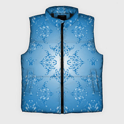 Мужской жилет Векторные узоры на голубом фоне