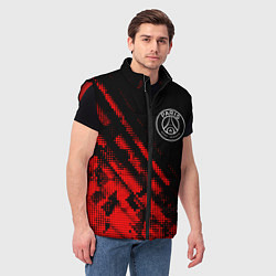 Мужской жилет PSG sport grunge, цвет: 3D-красный — фото 2