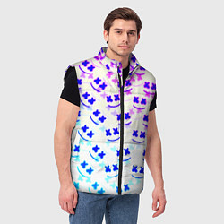 Мужской жилет Marshmello pattern neon, цвет: 3D-черный — фото 2