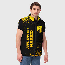 Мужской жилет Atletico Madrid - gold gradient вертикально, цвет: 3D-черный — фото 2