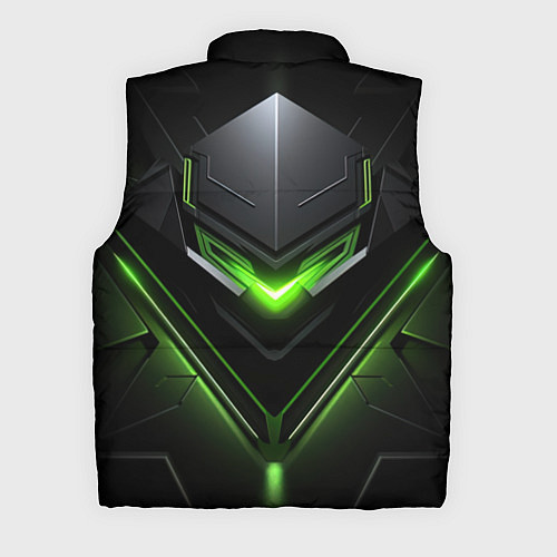 Мужской жилет Green and black abstract style / 3D-Светло-серый – фото 2