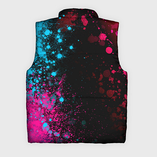 Мужской жилет Atletico Madrid - neon gradient по-вертикали / 3D-Черный – фото 2
