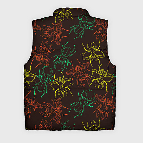 Мужской жилет Разноцветные жуки носороги / 3D-Черный – фото 2