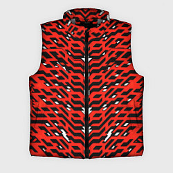 Мужской жилет Агрессивный красныйй паттерн, цвет: 3D-светло-серый