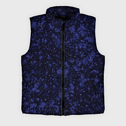 Мужской жилет Тёмно-синий космический абстракция, цвет: 3D-черный