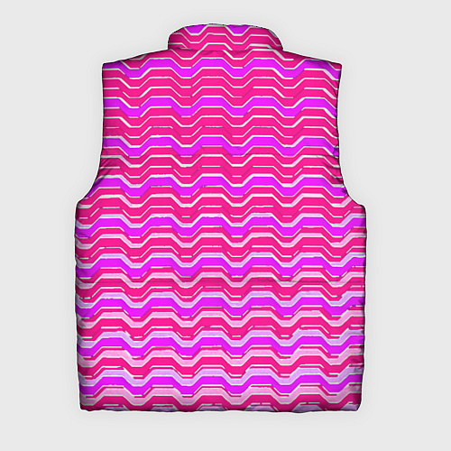 Мужской жилет Розовые линии и белые полосы / 3D-Черный – фото 2
