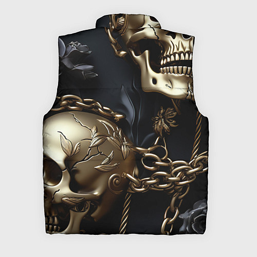 Мужской жилет Прикованные цепями черепа / 3D-Черный – фото 2