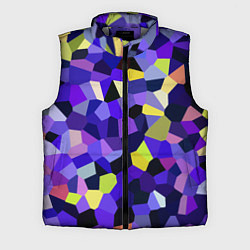 Мужской жилет Мозаика фиолетовая, цвет: 3D-светло-серый