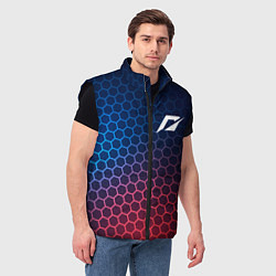 Мужской жилет Need for Speed неоновые соты, цвет: 3D-черный — фото 2