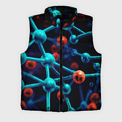 Мужской жилет Молекулы под микроскопом, цвет: 3D-черный