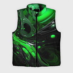 Мужской жилет Green dark abstract geometry style