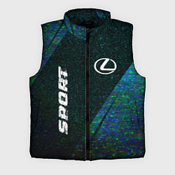 Мужской жилет Lexus sport glitch blue, цвет: 3D-черный