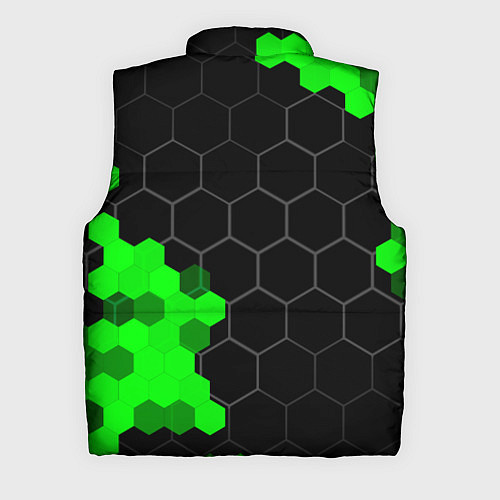 Мужской жилет Porsche green sport hexagon / 3D-Черный – фото 2