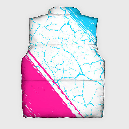 Мужской жилет Borussia neon gradient style вертикально / 3D-Черный – фото 2