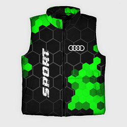 Мужской жилет Audi green sport hexagon, цвет: 3D-черный