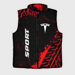 Мужской жилет Tesla red sport tires, цвет: 3D-черный