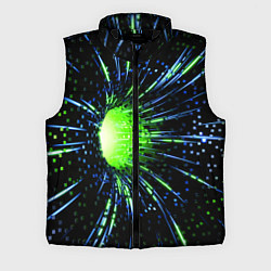 Мужской жилет Червоточина - хаотичные кубы с лучами и свечением