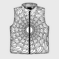 Мужской жилет Мандала солнцевидная чёрно-белая