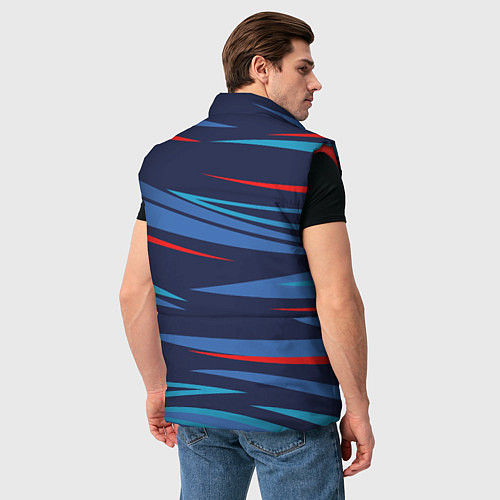 Мужской жилет Россия - blue stripes / 3D-Красный – фото 4