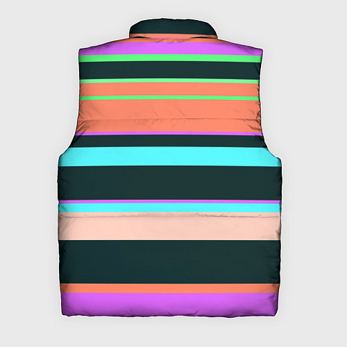 Мужской жилет Цветные разные полосы / 3D-Черный – фото 2