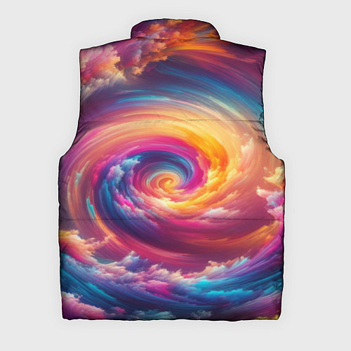 Мужской жилет Водоворот ярких красок / 3D-Черный – фото 2