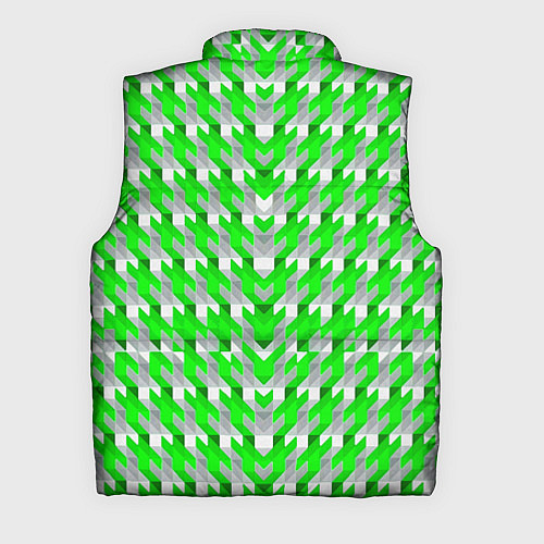 Мужской жилет Зелёно-белый паттерн / 3D-Черный – фото 2